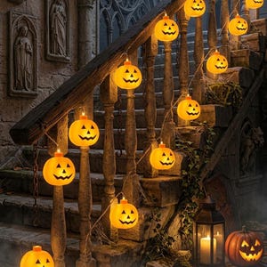 Halloween Pumpkin String Lights, 20 LED Jack-o'-Lanterns (300cm)