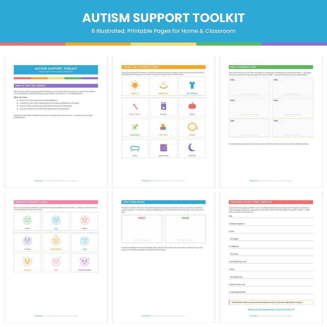 Visual Schedule Toolkit printable cards