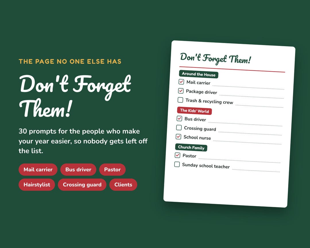Christmas Gift Planner printable pages