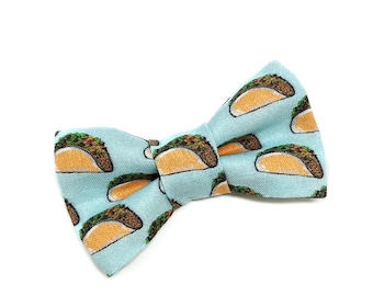 Taco Bow Tie for Cat, Dog Bowtie, Slides onto Collar, Collar NOT Included, Food, Handmade in Canada, Food, Taco Tuesday, Tacos
