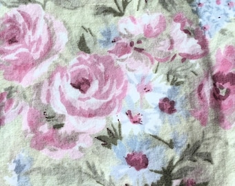 Laura Ashley Bramble Rose Duvet Cover – Vintage 1980s Shabby Cottage Floral, Ruffled Edges