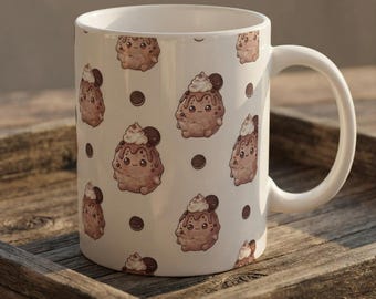 Cookies and Cream Mug, Kawaii Bingsu Mug, Cute Coffee Mug Gift, Aesthetic Kitchen Decor, Foodie Gift for Her, 11oz Ceramic Mug