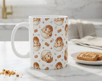 Cookie Butter Bingsu Mug, Kawaii Dessert Mug, Cute Coffee Mug Gift, Aesthetic Kitchen Decor, Foodie Gift for Her, 11oz Ceramic Mug