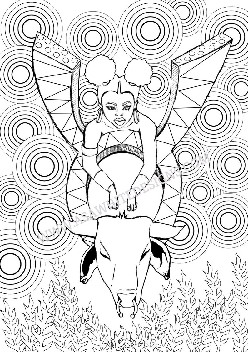 adult coloring book printable pdf taurus zodiac sign etsy