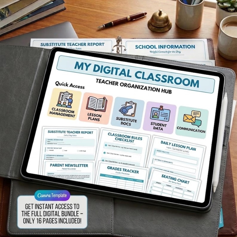 Editable Substitute Teacher Binder Template | Classroom Management Kit ...