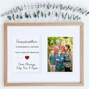 GRANDMA GIFT, Mother's Day gift for Grandma, Personalized frame for Grammy Mimi Nana, Gift for Grandmother, Mother's Day 2024, Framed Gift