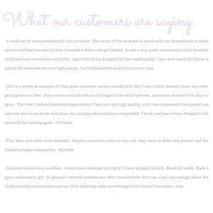 May include: A screenshot of a website with customer reviews. The text reads "What our customers are saying:" followed by four customer reviews. Each review is positive and praises the customer service and quality of the products.