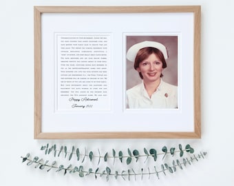Retirement Gift, Nurse Retirement, Teacher Retirement, 50 years at Company, Retirement Party Speech, Framed Retirement Gift, Framed Gift