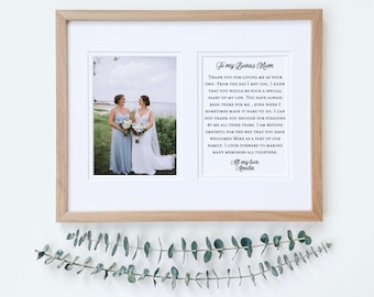 Bonus Mom thank you gift, Gift for Bonus Mom from Bride, Wedding Gift for Bonus Parent, Gift From Bride to Be, Gift from Groom StepMom,