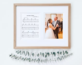 Dad Christmas Gift: Father Daughter Gift, Gift to Dad Wedding, Sheet Music of Father Daughter Dance, Picture of Dad Daughter, Dad Daughter