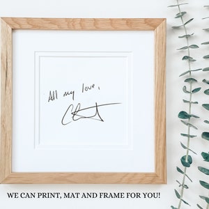 Personalized Gift for Mom, Custom Handwriting Gift, Actual Handwriting Gifts for Mom Wood Frame Handwriting Sign Memorial Gift Remembrance