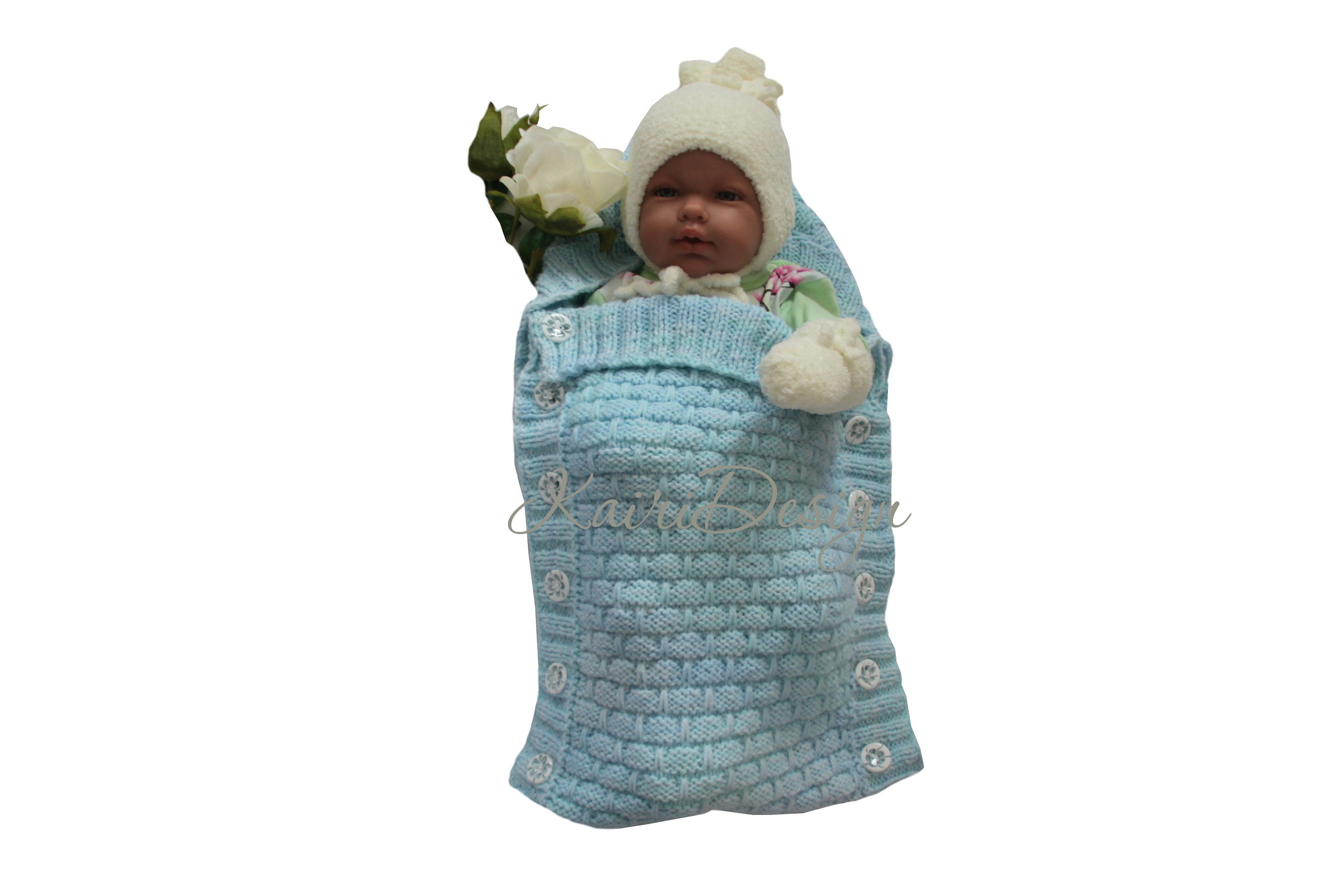 HAND KNITTING Patternbaby Doll Sleeping Bag Knitting for 18 Etsy