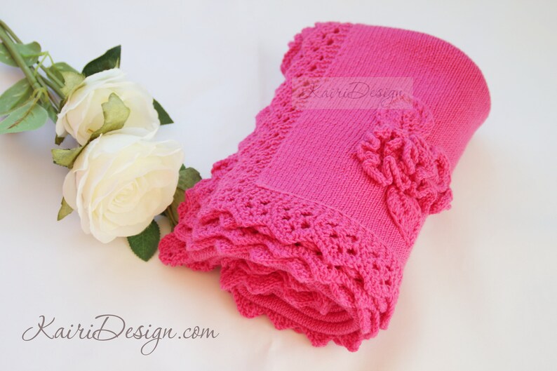 HAND KNITTING PATTERN Baby Blanket Knitting Pattern, Newborn Baby