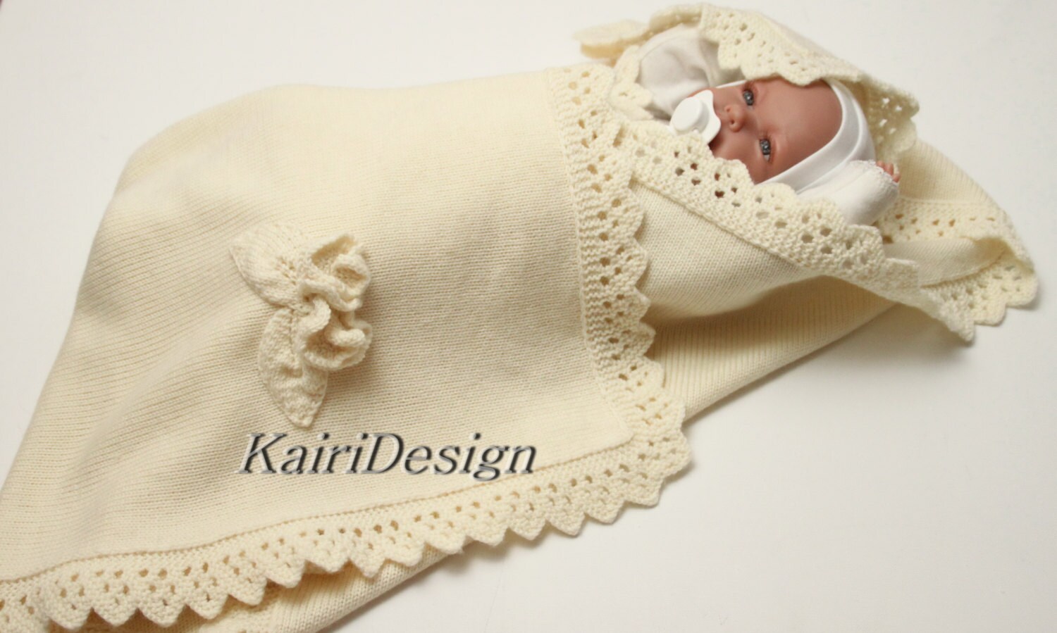 HAND KNITTING PATTERN Baby Blanket Knitting Pattern, Newborn Baby