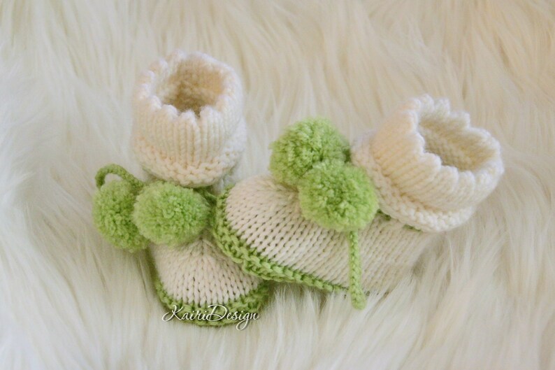 KNITTING PATTERN Easy Newborn Baby Booties Knitting Pattern, Baby Socks