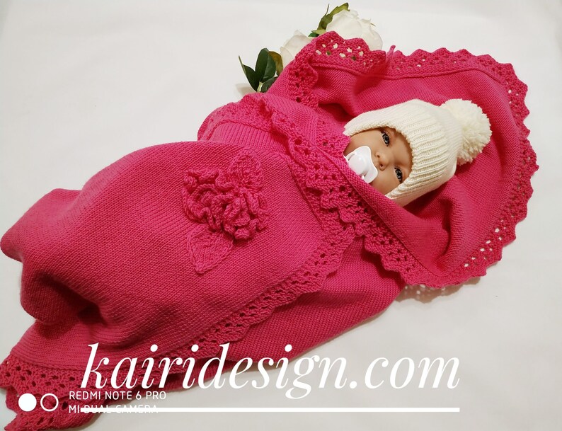 HAND KNITTING PATTERN Baby Blanket Knitting Pattern, Newborn Baby