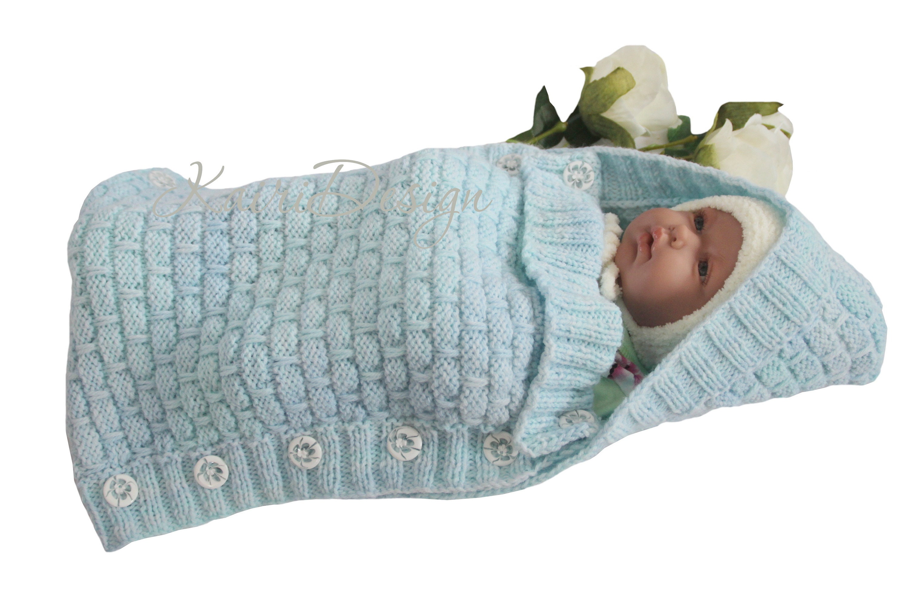 HAND KNITTING Patternbaby Doll Sleeping Bag Knitting for 18 Etsy