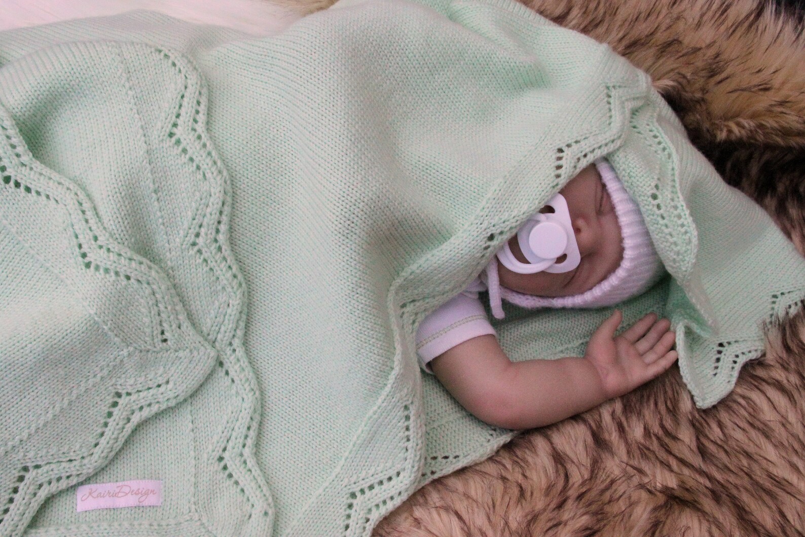 MACHINE KNITTING PATTERN Baby Blanket Knitting Pattern, Machine Knitted