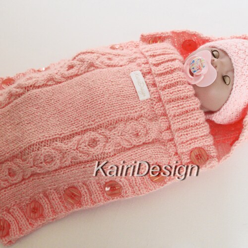 HAND KNITTING Patternbaby Born Doll Sleeping Bag Knitting Etsy