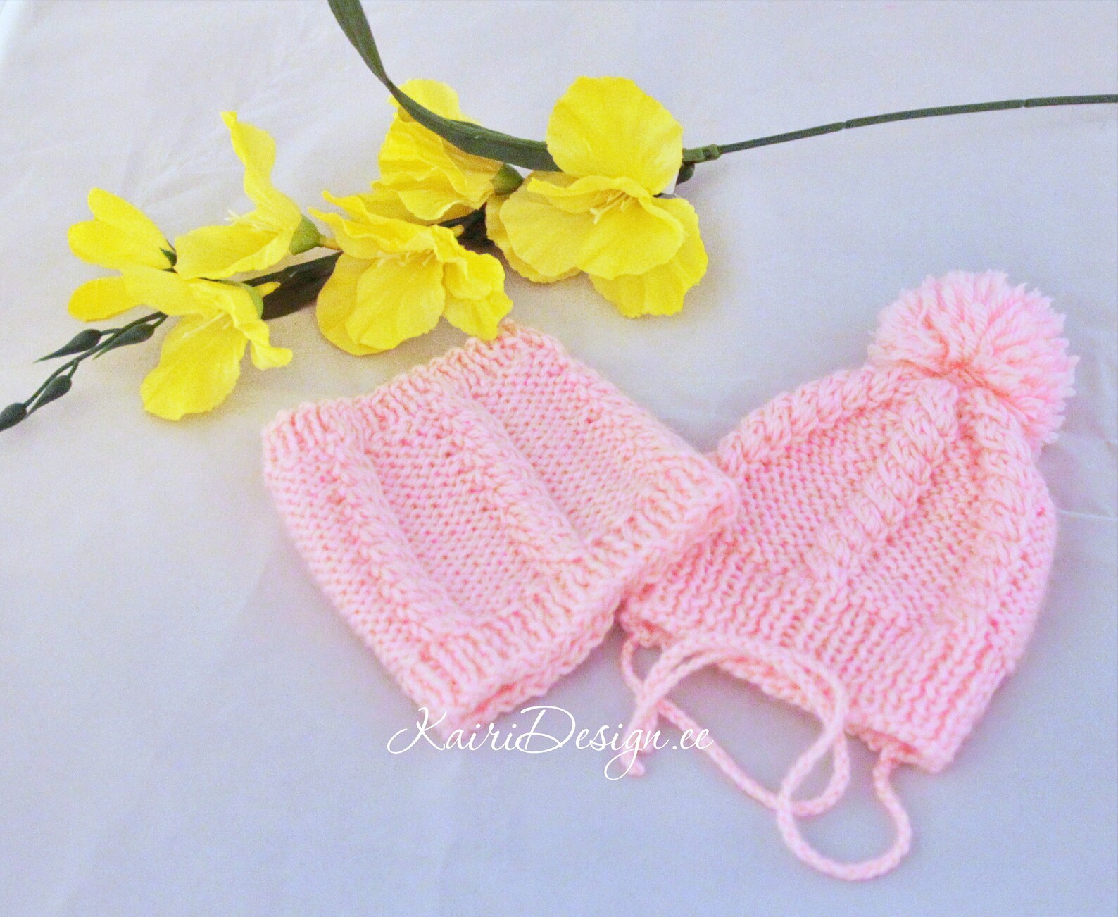 HAND KNITTING PATTERN Baby Doll Hat Knitting, Baby Doll Scarf, Knitting