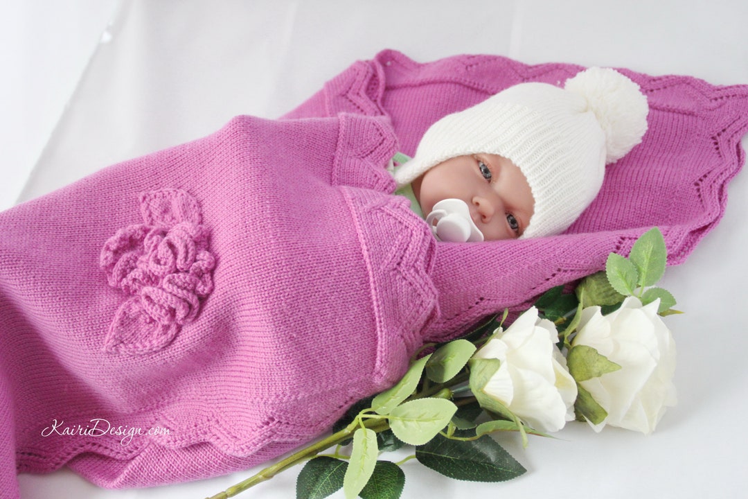 MACHINE KNITTING PATTERN Baby Blanket Knitting Pattern, Machine Knitted