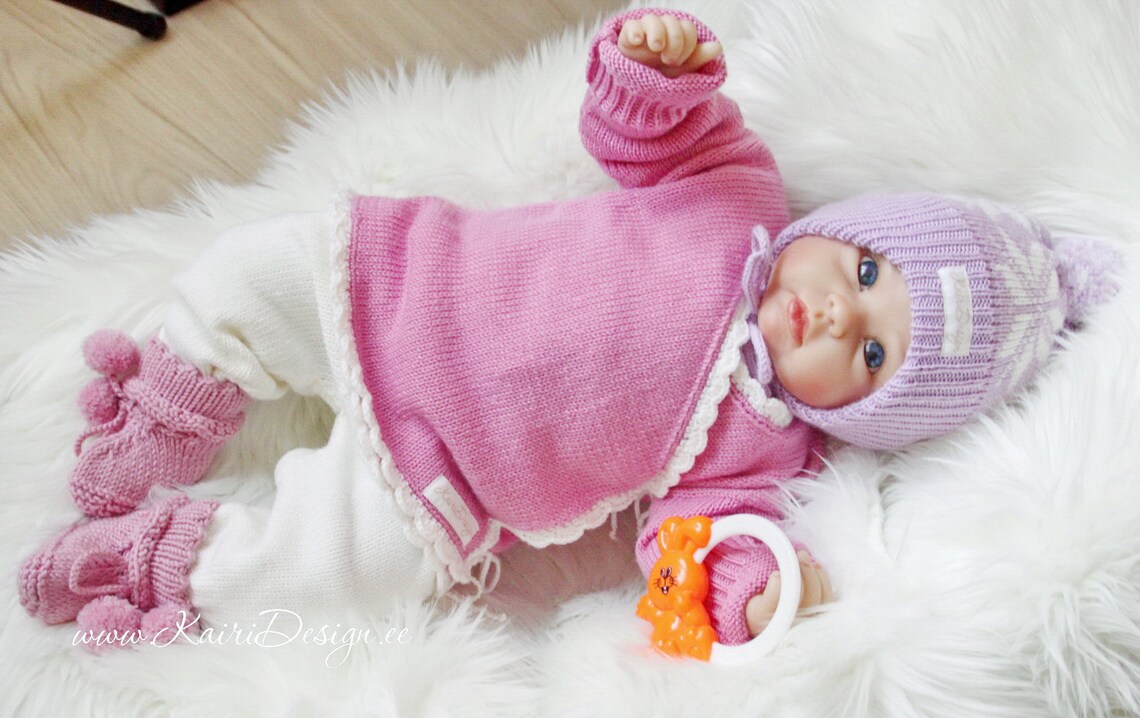 MACHINE KNITTING Pattern Baby Knitted Set With Pants and Etsy