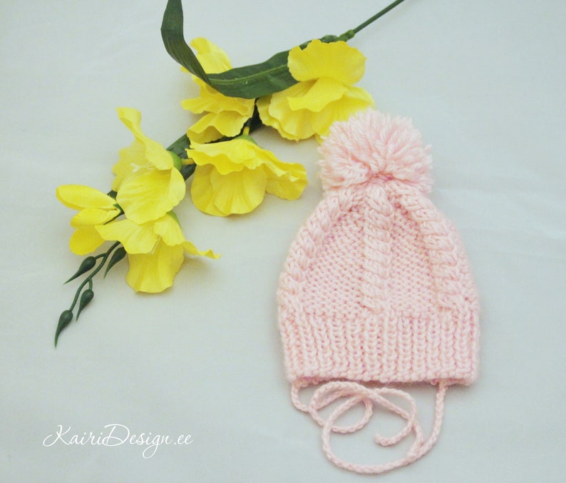 HAND KNITTING PATTERN Baby Doll Hat Knitting, Baby Doll Scarf, Knitting