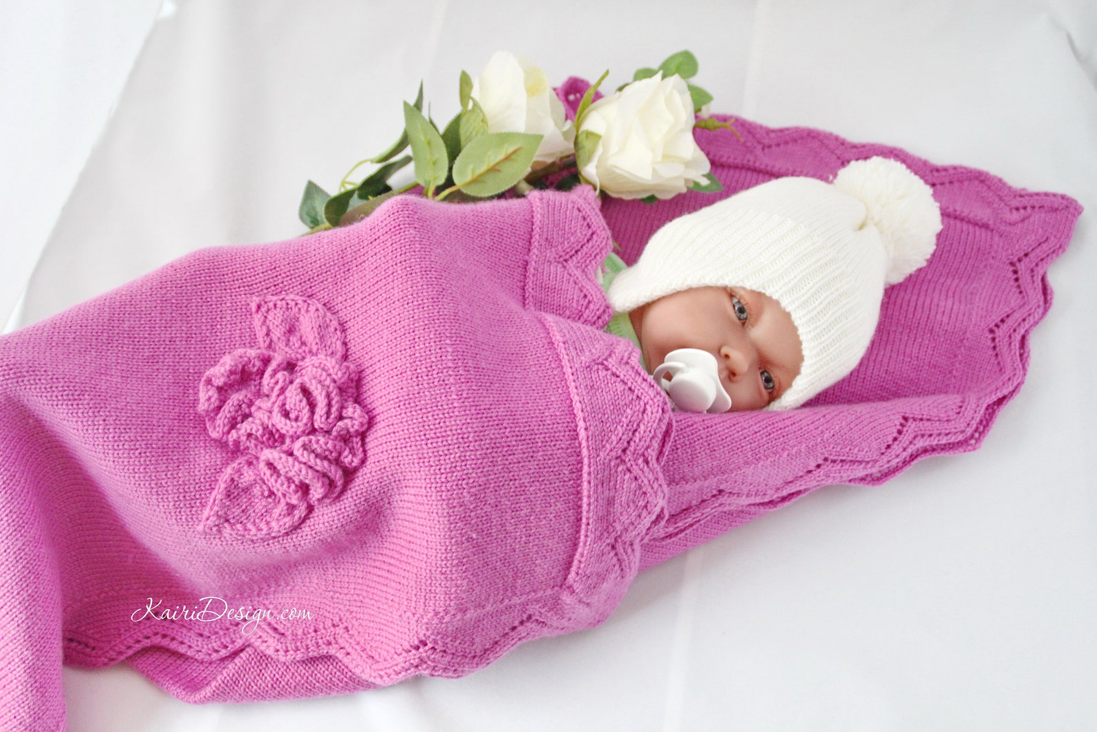 MACHINE KNITTING PATTERN Baby Blanket Knitting Pattern, Machine Knitted