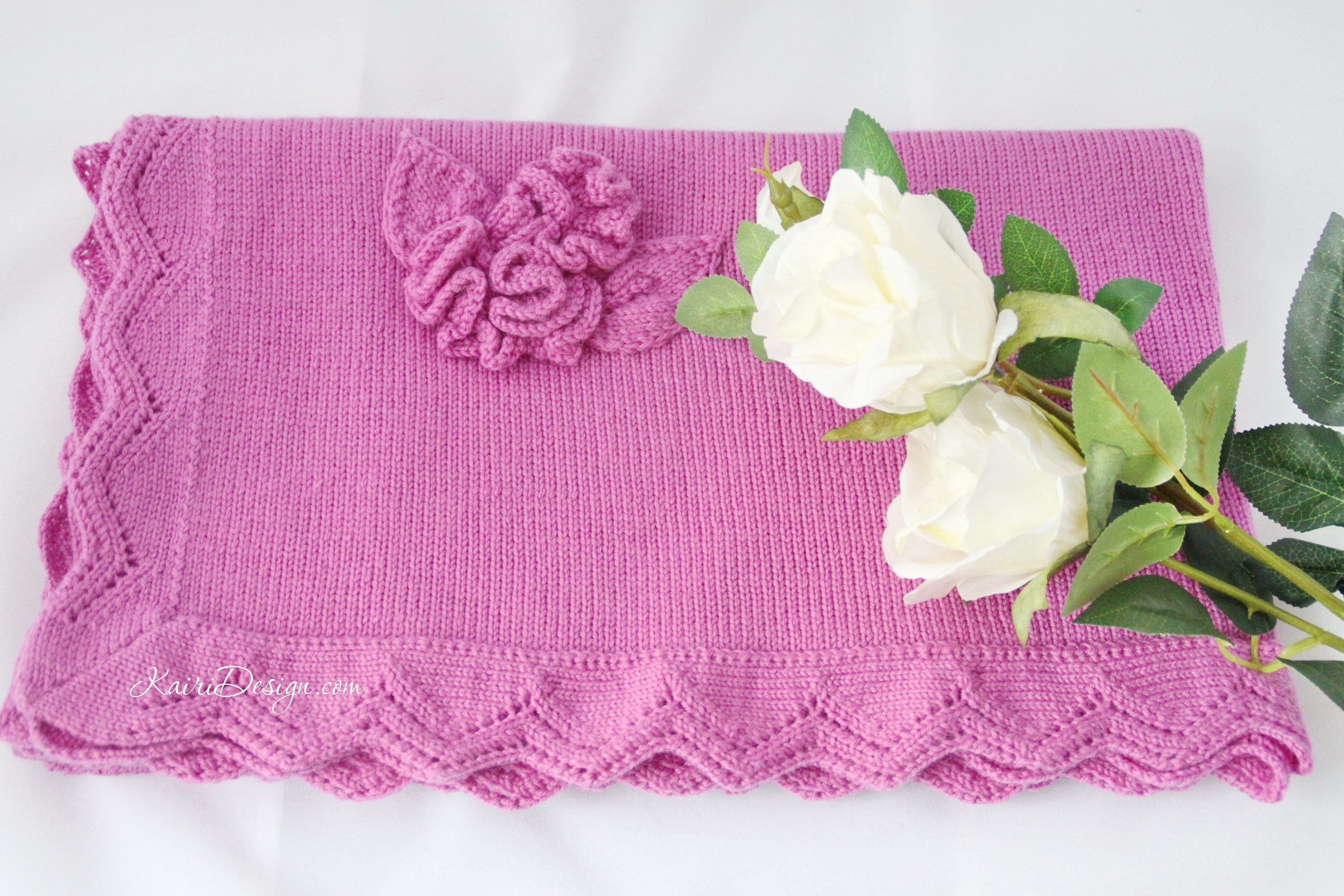 MACHINE KNITTING PATTERN Baby Blanket Knitting Pattern, Machine Knitted