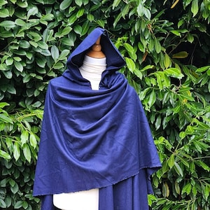 Traveling Cloak in Sapphire Blue Wool
