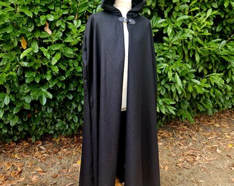Classic Cloak in Black Wool