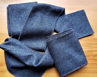 Set of Two Leg Wraps in Smokey Gray Wool