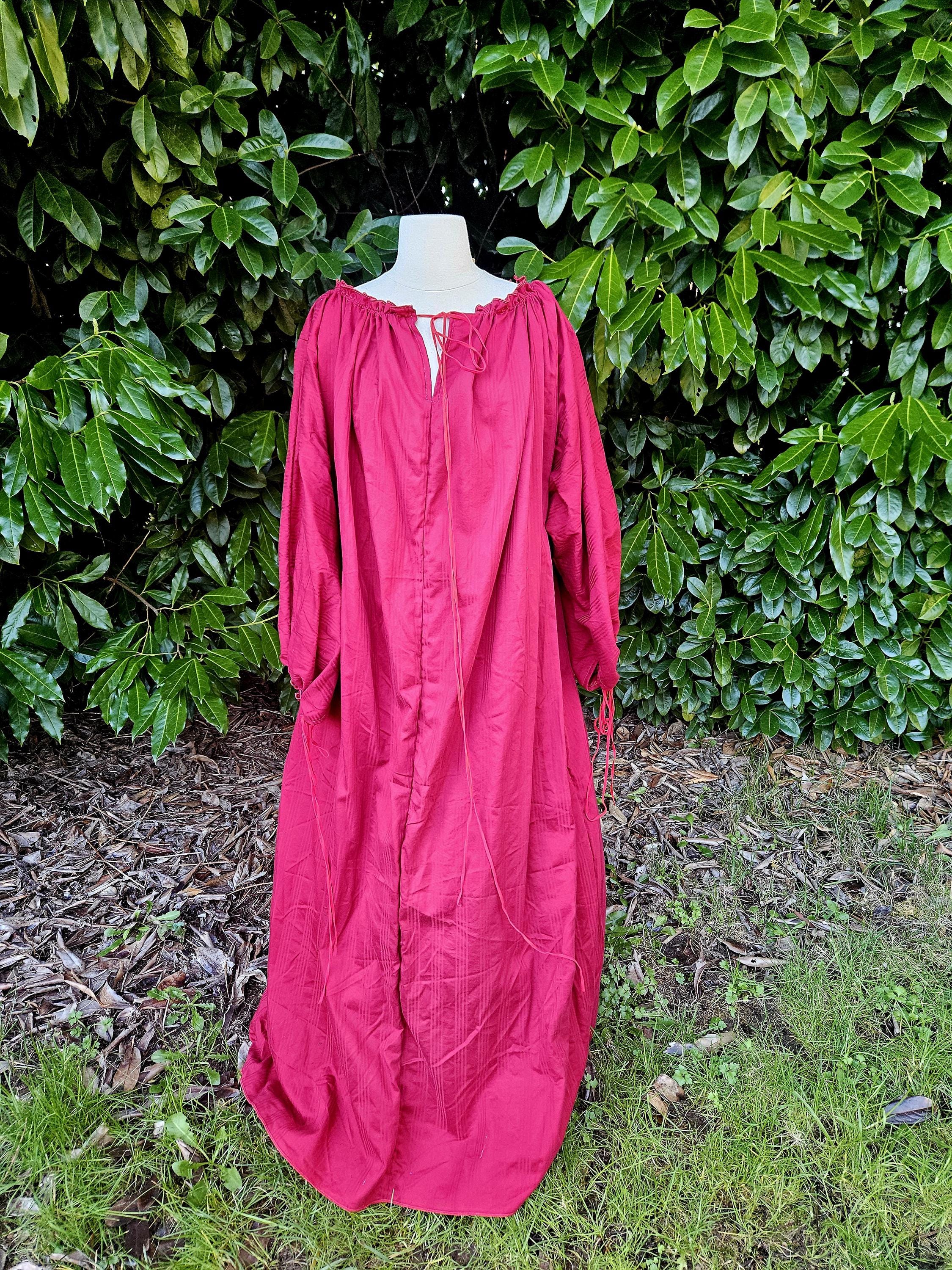 red chemise dress Mischa Boudair Hi-Lo Silk Chemise Night Gown