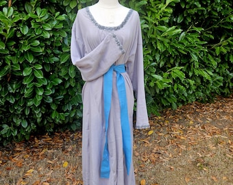 2XL Viking Underdress in Gray Cotton Gauze with Silver/Black Trim