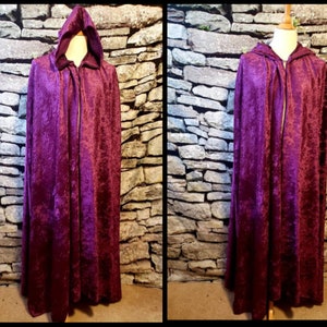 Full Cloak in Wine Velvet