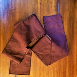 Set of Two Leg Wraps in Brown Linen