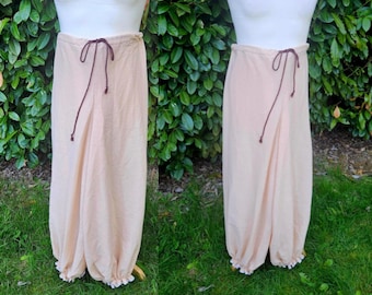 Harem Pants in Tan Gauze