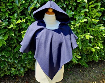 Cowl in Navy Blue Wool