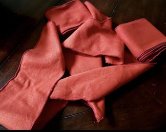Set of Two Leg Wraps in Spice Linen