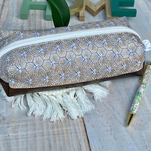 Trousse d'écolier tissus, fermeture éclaire