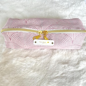 Fabric pencil case with zipper – zipper pouch – school pencil case – handmade in France