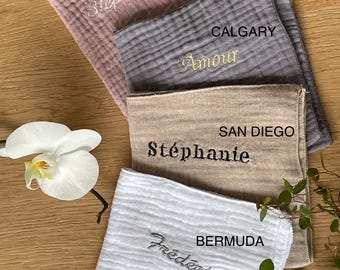 Mouchoir lavable en double gaze de coton – reusable cotton handkerchief – zéro déchet – fait main en France