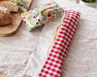 Envoltorio de sándwich lavable – Envoltorio de sándwich reutilizable – Envoltorio de almuerzo cero residuos – Alternativa al film plástico – Hecho a mano en Francia