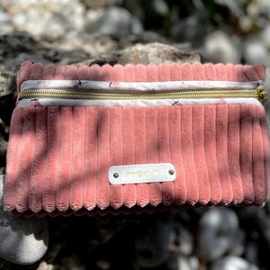Trousse plate velours doublée