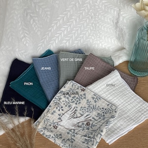 Mouchoir lavable en double gaze de coton – reusable cotton handkerchief – zéro déchet – fait main en France