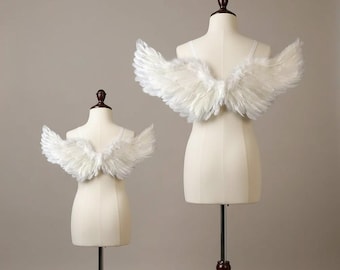 Ailes d'ange en plumes blanches, costume d'Halloween