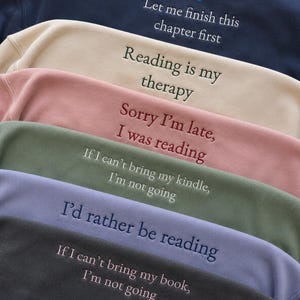 Reading Embroidery Designs Bundle, Book Lover Embroidery Files, Reading Phrase Embroidery, Bookworm Shirt Designs, Literary Embroidery
