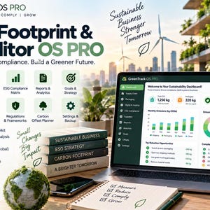 App för koldioxidavtryck och ESG-spårning | Utsläppskalkylator, leverantör, avfall, hållbarhetsrapport