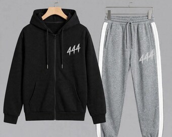 Oversized Mens Fleece Tracksuit Set, 80% Cotton, Streetwear Loungewear (320 GSM),