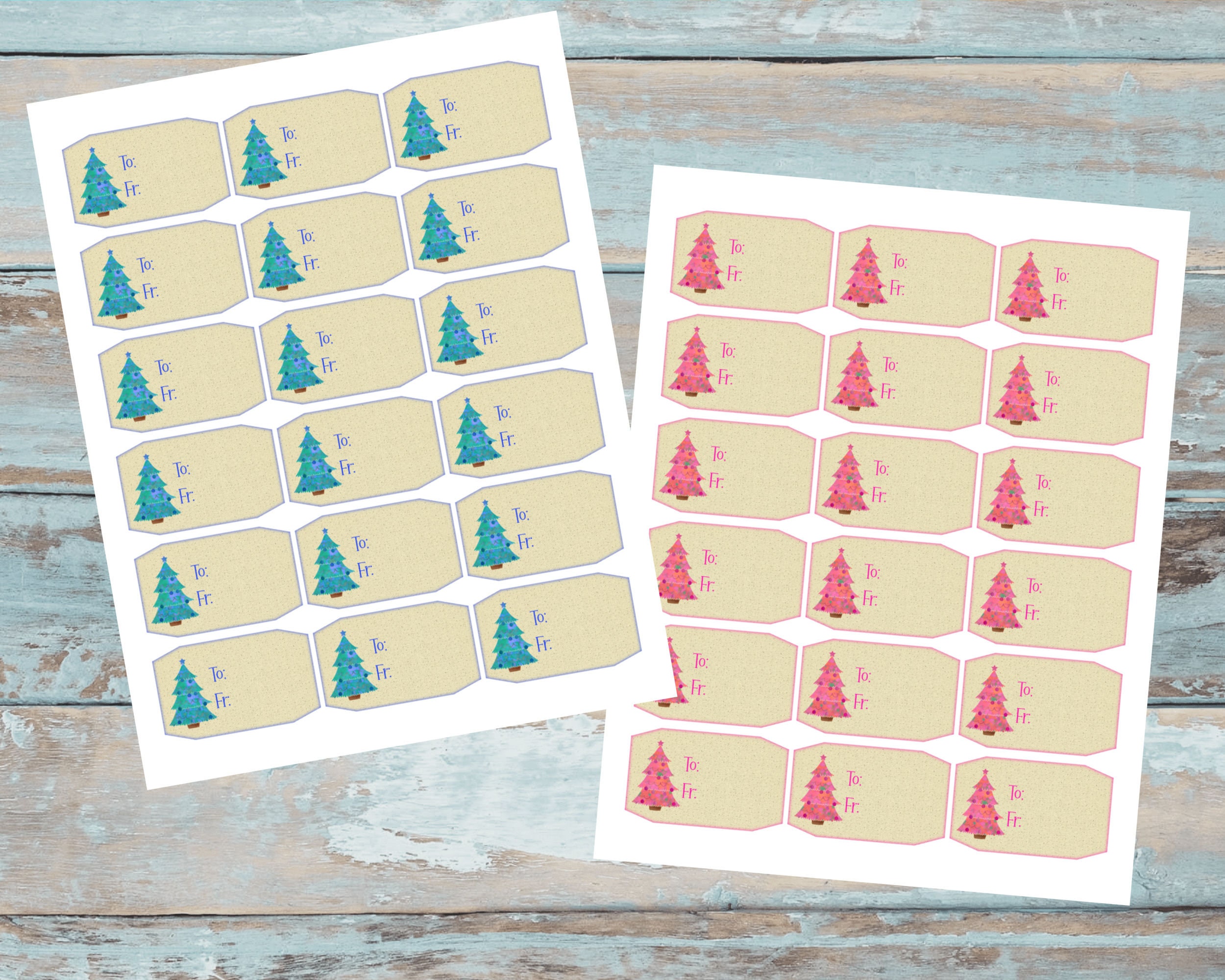 Christmas Tree Printable Tags, Christmas Gift Tags, Christmas Tree Hang ...